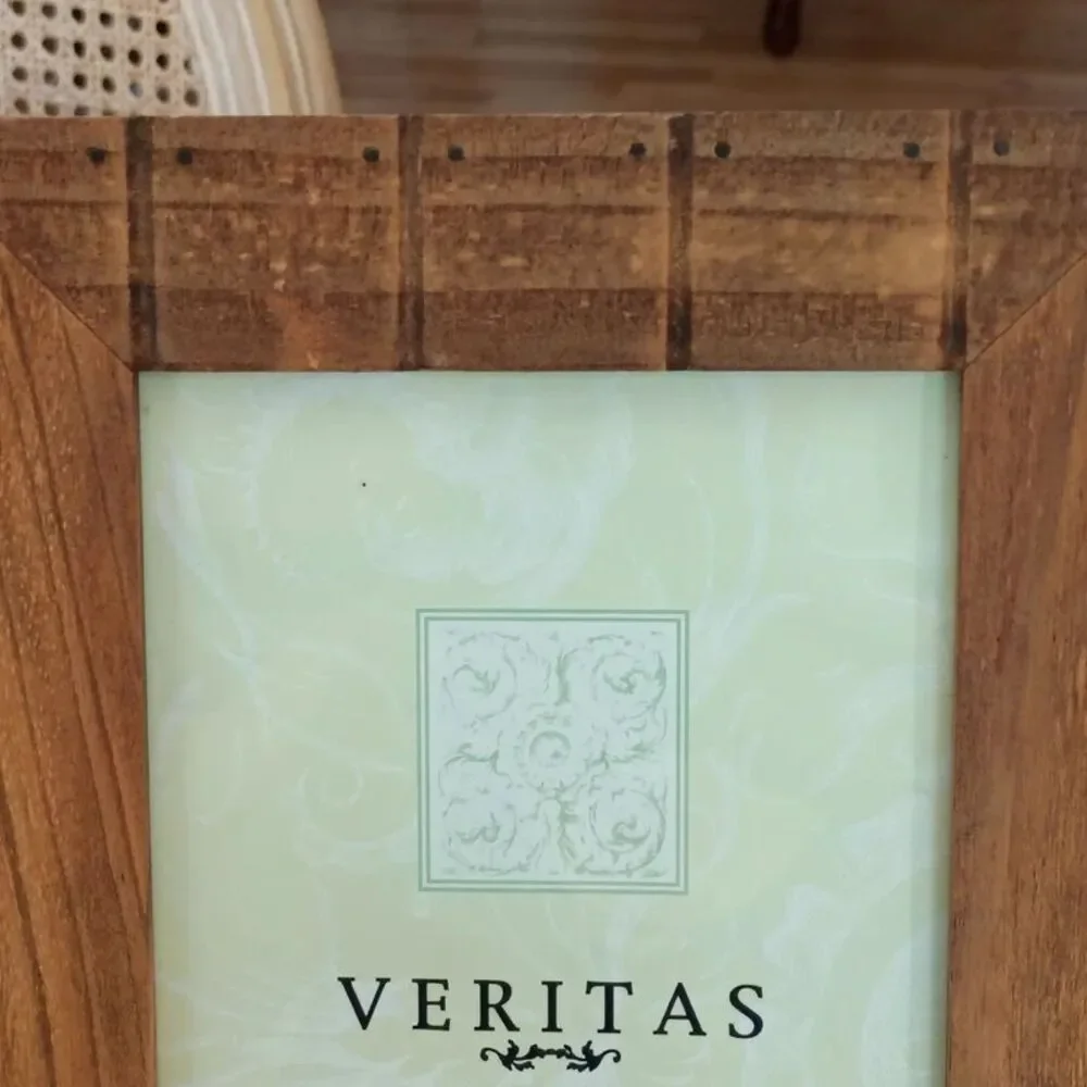 Veritas 5x7 Rustic Wood and Iron Picture Frame Country Decor